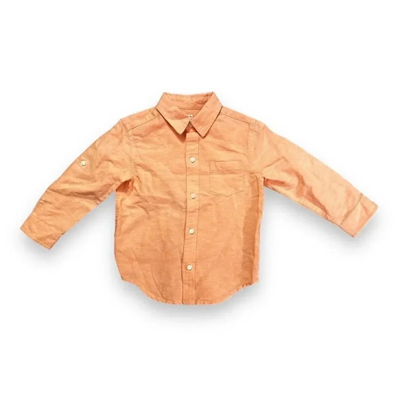Janie & Jack | Boys’ Linen Button Down Shirt (2T) 🧡 - Picture 1 of 5